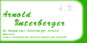 arnold unterberger business card